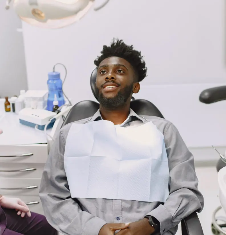 Patient Relaxing In Dental Chair
